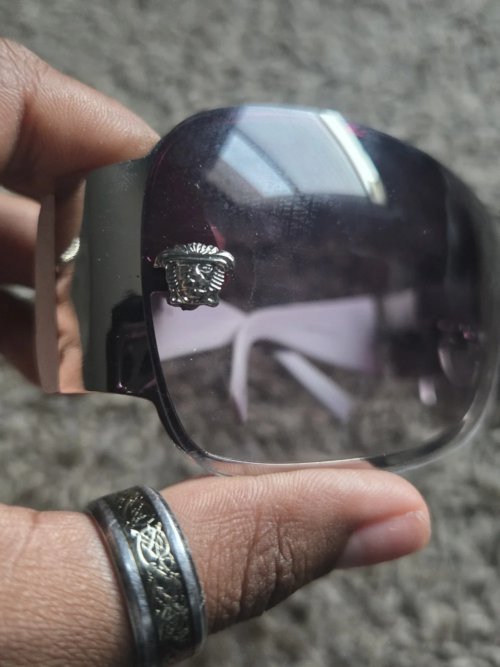 Women's Shield Sunglasses in Black Gradient